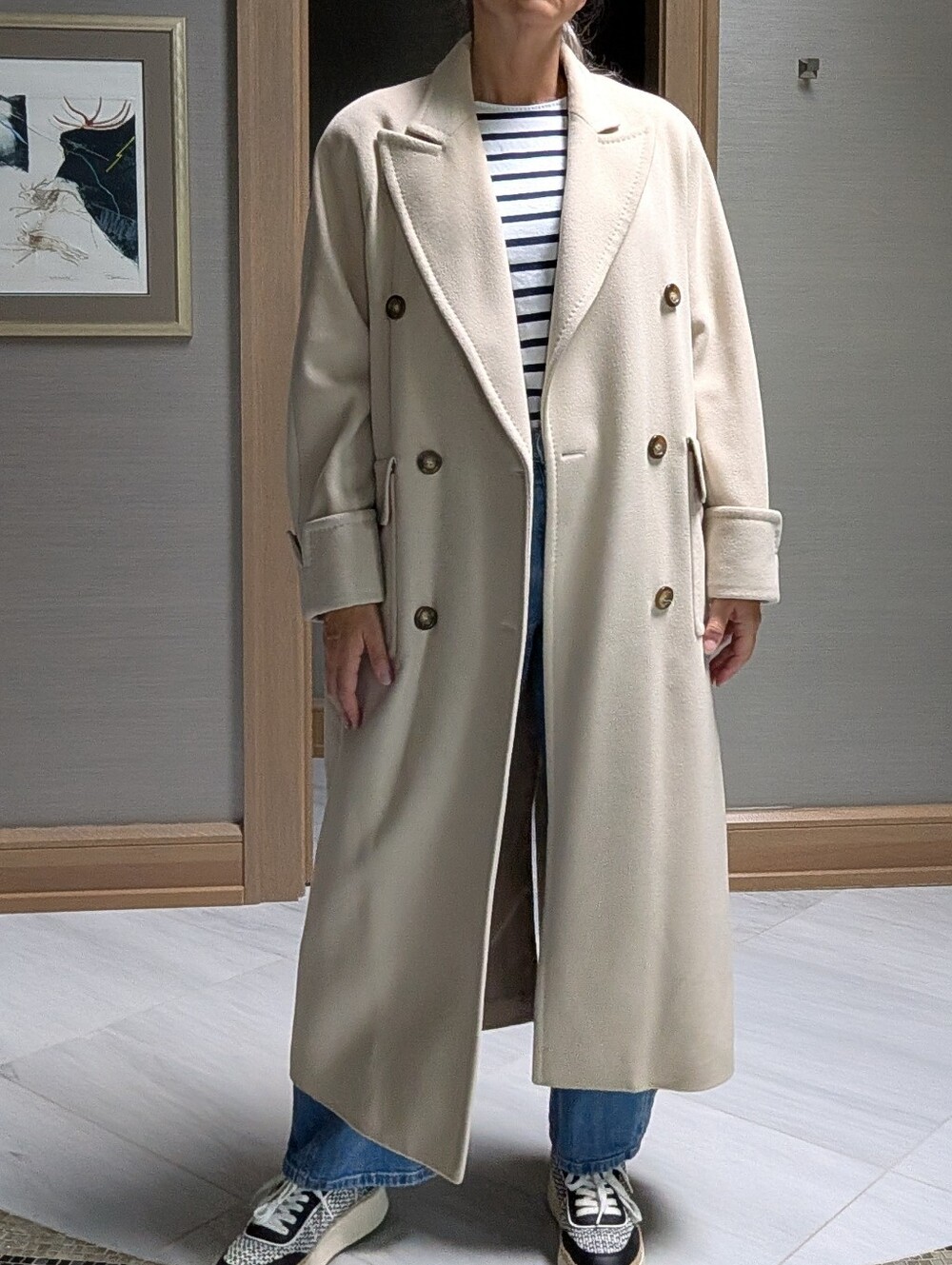 Y2K era VOTRE NOM wool angora cashmere maxi coat M
